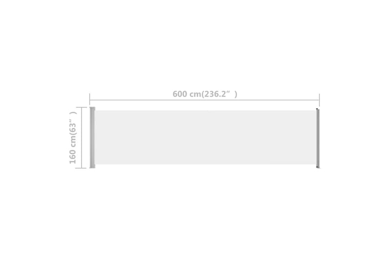 Sisäänvedettävä terassin sivumarkiisi 600x160 cm kerma - Kerma - Puutarhakalusteet - Aurinkosuoja - Markiisi
 - Parvekemarkiisi