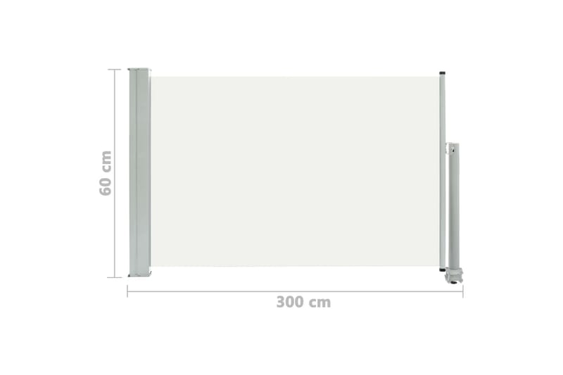 Sisäänvedettävä terassin sivumarkiisi 60x300 cm kerma - Kerma - Puutarhakalusteet - Aurinkosuoja - Markiisi
 - Parvekemarkiisi