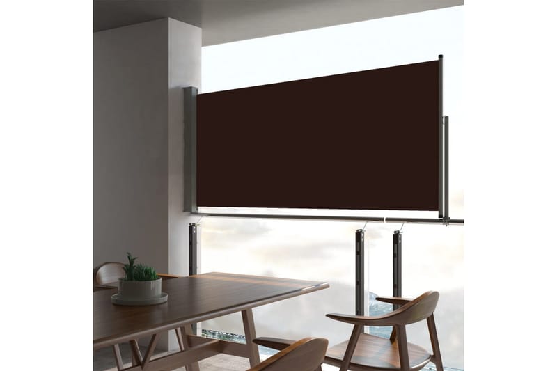 Sisäänvedettävä terassin sivumarkiisi 60x300 cm ruskea - Ruskea - Puutarhakalusteet - Aurinkosuoja - Markiisi
 - Parvekemarkiisi