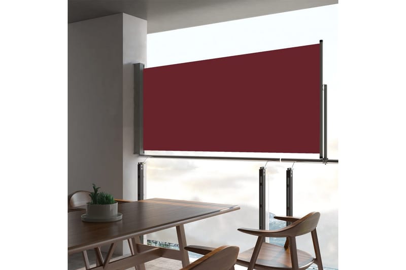 Sisäänvedettävä terassin sivumarkiisi 60x300 cm punainen - Punainen - Puutarhakalusteet - Aurinkosuoja - Markiisi
 - Parvekemarkiisi