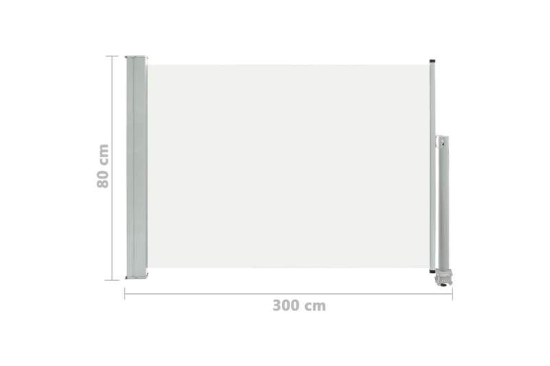 Sisäänvedettävä terassin sivumarkiisi 80x300 cm kerma - Kerma - Puutarhakalusteet - Aurinkosuoja - Markiisi
 - Parvekemarkiisi