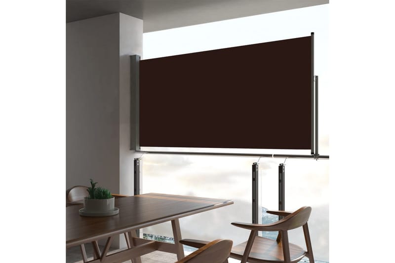Sisäänvedettävä terassin sivumarkiisi 80x300 cm ruskea - Ruskea - Puutarhakalusteet - Aurinkosuoja - Markiisi
 - Parvekemarkiisi