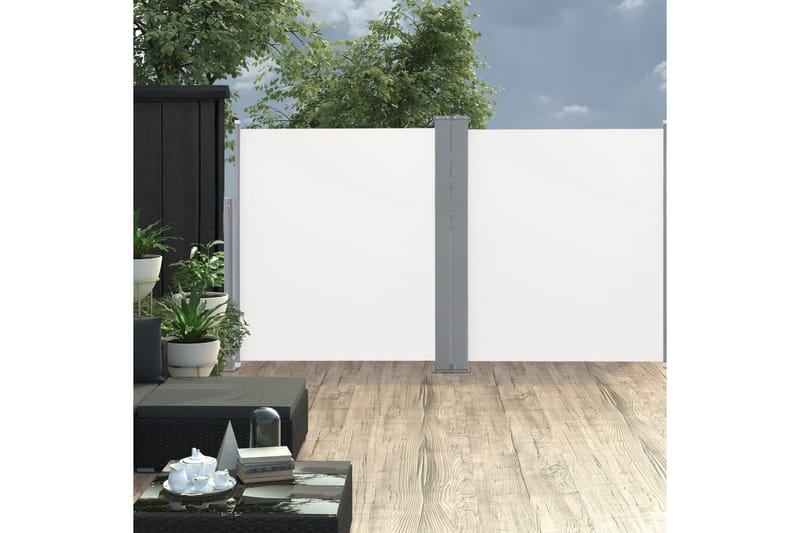 Sisäänvedettävä terassin tuplasivumarkiisi 170x600 cm kerma - Kerma - Puutarhakalusteet - Aurinkosuoja - Markiisi
 - Parvekemarkiisi