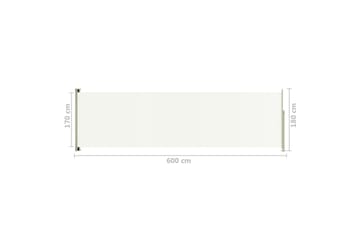 Terassin sisäänvedettävä sivumarkiisi 180x600 cm kerma - Kerma - Puutarhakalusteet - Aurinkosuoja - Markiisi
 - Parvekemarkiisi
