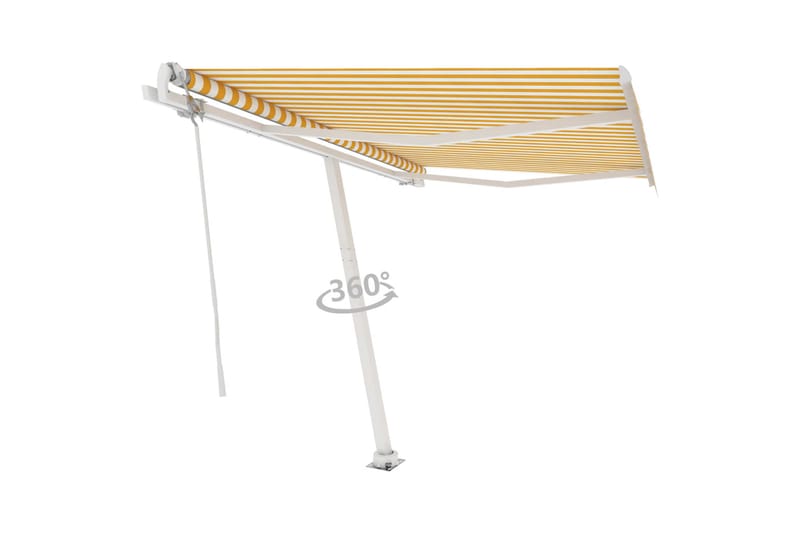 Vapaasti seisova sisäänkelattava markiisi 300x250 cm - Keltainen - Puutarhakalusteet - Aurinkosuoja - Markiisi
 - Terassimarkiisi