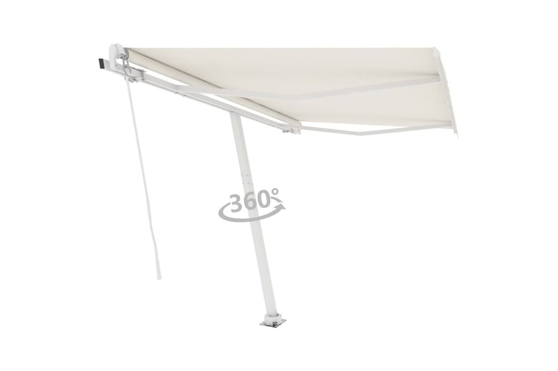 Vapaasti seisova sisäänkelattava markiisi 300x250 cm kerma - Puutarhakalusteet - Aurinkosuoja - Markiisi
 - Terassimarkiisi