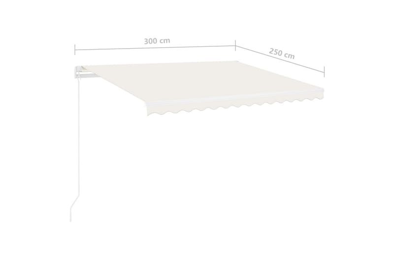Vapaasti seisova sisäänkelattava markiisi 300x250 cm kerma - Puutarhakalusteet - Aurinkosuoja - Markiisi
 - Terassimarkiisi