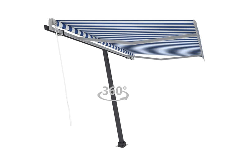 Vapaasti seisova sisäänkelattava markiisi 300x250 cm - Sininen - Puutarhakalusteet - Aurinkosuoja - Markiisi
 - Terassimarkiisi