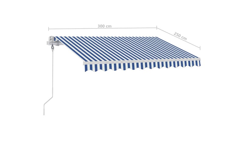 Vapaasti seisova sisäänkelattava markiisi 300x250 cm - Sininen - Terassimarkiisi - Markiisi
 - Parvekemarkiisi - Ikkunatarvikkeet