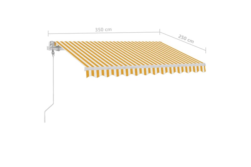 Vapaasti seisova sisäänkelattava markiisi 300x250cm - Keltainen - Terassimarkiisi - Markiisi
 - Parvekemarkiisi - Ikkunatarvikkeet