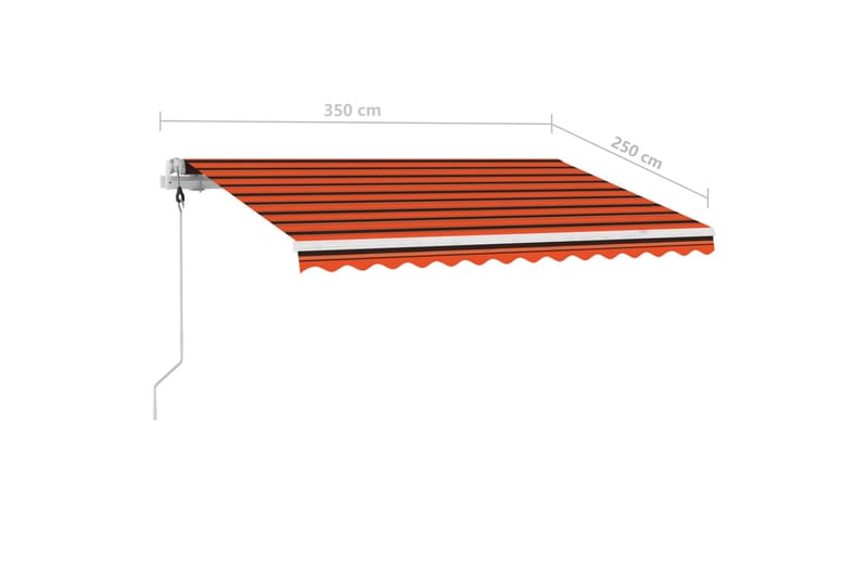 Vapaasti seisova sisäänkelattava markiisi 300x250cm - Oranssi - Terassimarkiisi - Markiisi
 - Parvekemarkiisi - Ikkunatarvikkeet