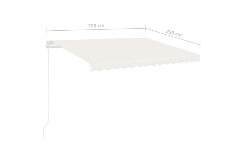 Vapaasti seisova sisäänkelattava markiisi 350x250 cm kerma - Kerma - Puutarhakalusteet - Aurinkosuoja - Markiisi
 - Terassimarkiisi