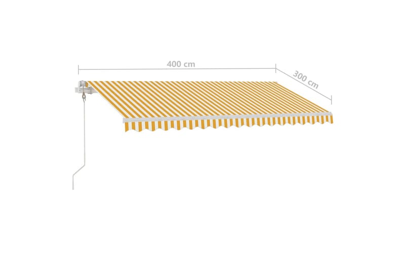 Vapaasti seisova sisäänkelattava markiisi 400x300 cm - Keltainen - Puutarhakalusteet - Aurinkosuoja - Markiisi
 - Terassimarkiisi