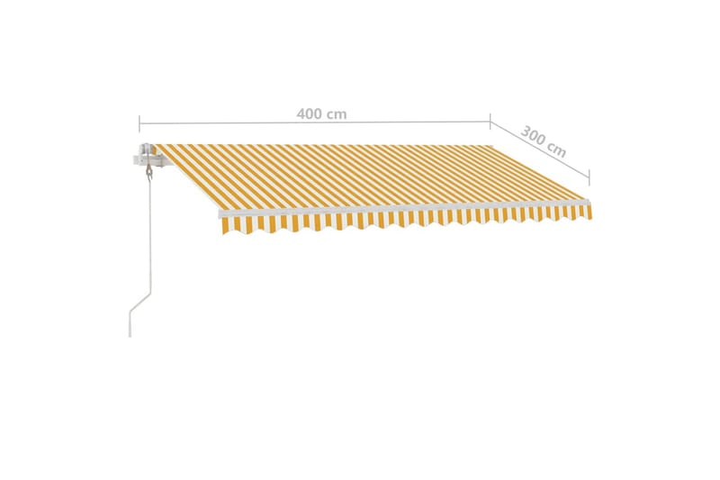 Vapaasti seisova sisäänkelattava markiisi 400x300 cm - Keltainen - Terassimarkiisi - Markiisi
 - Parvekemarkiisi - Ikkunatarvikkeet