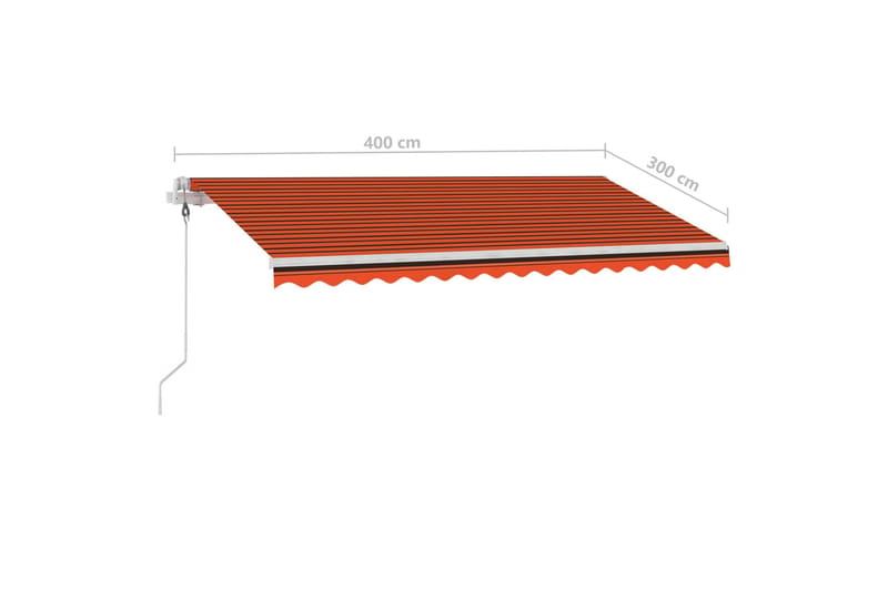 Vapaasti seisova sisäänkelattava markiisi 400x300cm - Oranssi - Puutarhakalusteet - Aurinkosuoja - Markiisi
 - Terassimarkiisi