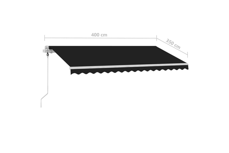 Vapaasti seisova sisäänkelattava markiisi 400x350cm - Antrasiitti - Puutarhakalusteet - Aurinkosuoja - Markiisi
 - Terassimarkiisi