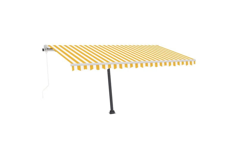 Vapaasti seisova sisäänkelattava markiisi 450x300 cm - Keltainen - Puutarhakalusteet - Aurinkosuoja - Markiisi
 - Terassimarkiisi