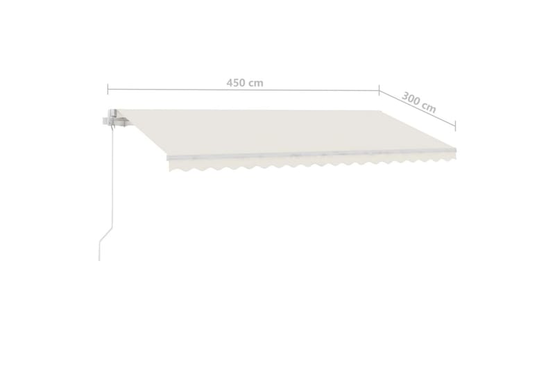 Vapaasti seisova sisäänkelattava markiisi 450x300 cm kerma - Puutarhakalusteet - Aurinkosuoja - Markiisi
 - Terassimarkiisi
