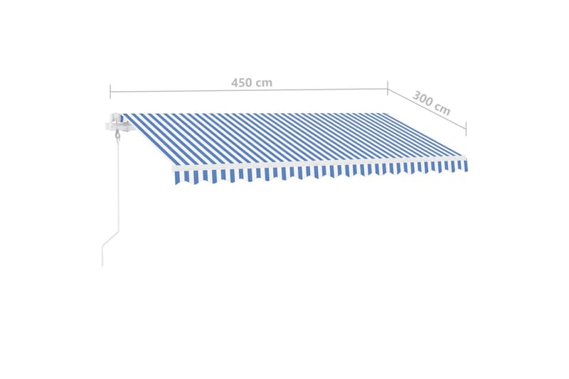 Vapaasti seisova sisäänkelattava markiisi 450x300 cm - Sininen - Terassimarkiisi - Markiisi
 - Parvekemarkiisi - Ikkunatarvikkeet