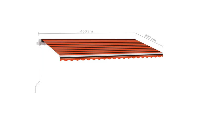 Vapaasti seisova sisäänkelattava markiisi 450x300 cm - Terassimarkiisi - Markiisi
 - Parvekemarkiisi - Ikkunatarvikkeet