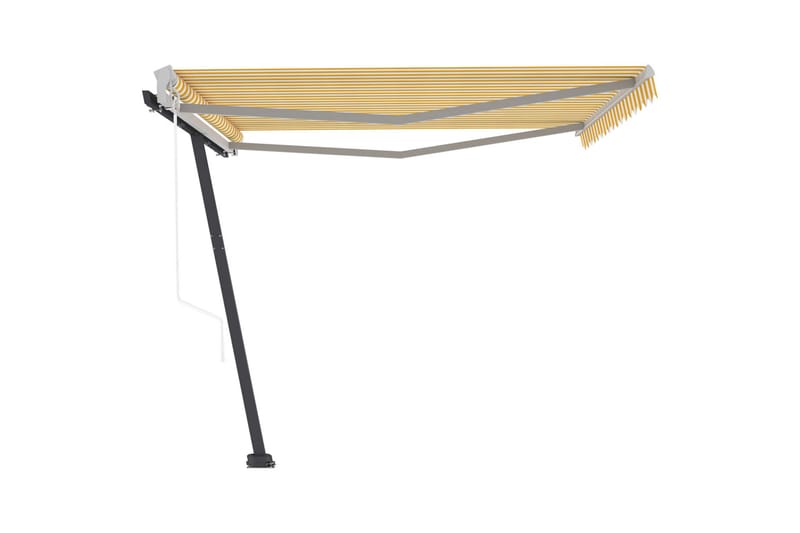 Vapaasti seisova sisäänkelattava markiisi 450x350 cm - Keltainen - Puutarhakalusteet - Aurinkosuoja - Markiisi
 - Terassimarkiisi