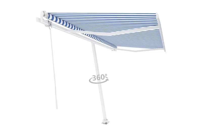 Vapaasti seisova sisäänkelattava markiisi 450x350 cm - Sininen - Puutarhakalusteet - Aurinkosuoja - Markiisi
 - Terassimarkiisi
