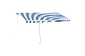Vapaasti seisova sisäänkelattava markiisi 450x350 cm - Sininen - Puutarhakalusteet - Aurinkosuoja - Markiisi
 - Terassimarkiisi