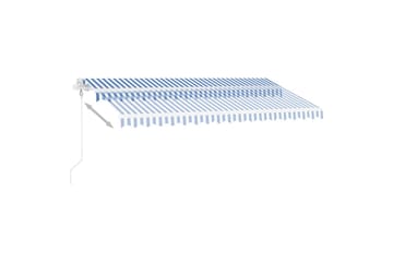 Vapaasti seisova sisäänkelattava markiisi 450x350 cm - Sininen - Puutarhakalusteet - Aurinkosuoja - Markiisi
 - Terassimarkiisi