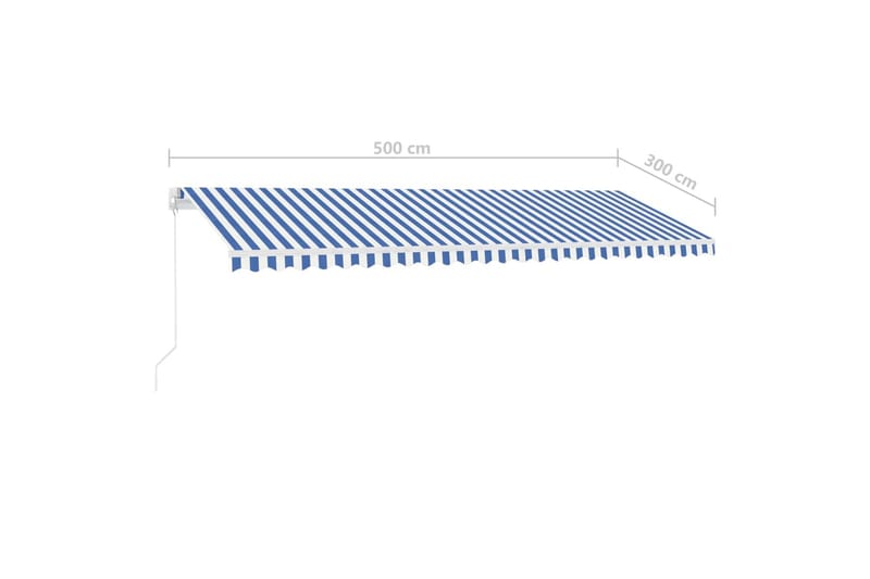 Vapaasti seisova sisäänkelattava markiisi 500x300 cm - Terassimarkiisi - Markiisi
 - Parvekemarkiisi - Ikkunatarvikkeet