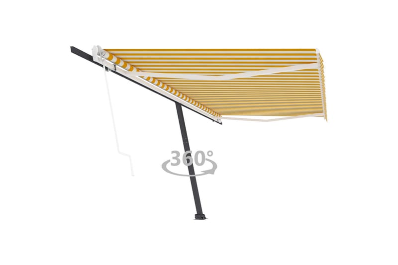 Vapaasti seisova sisä�änkelattava markiisi 500x350 cm - Keltainen - Puutarhakalusteet - Aurinkosuoja - Markiisi
 - Terassimarkiisi