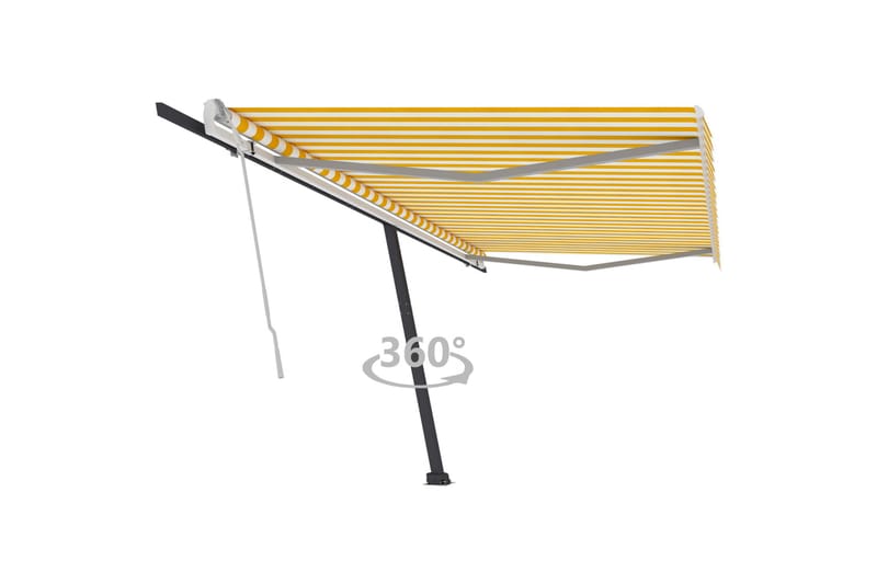 Vapaasti seisova sisäänkelattava markiisi 500x350 cm - Keltainen - Puutarhakalusteet - Aurinkosuoja - Markiisi
 - Terassimarkiisi