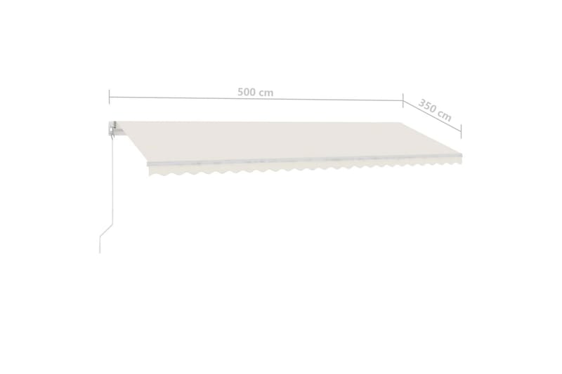 Vapaasti seisova sisäänkelattava markiisi 500x350 cm kerma - Puutarhakalusteet - Aurinkosuoja - Markiisi
 - Terassimarkiisi