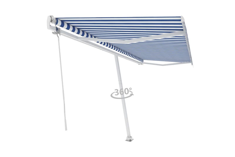 Vapaasti seisova sisäänkelattava markiisi 500x350 cm - Sininen - Puutarhakalusteet - Aurinkosuoja - Markiisi
 - Terassimarkiisi