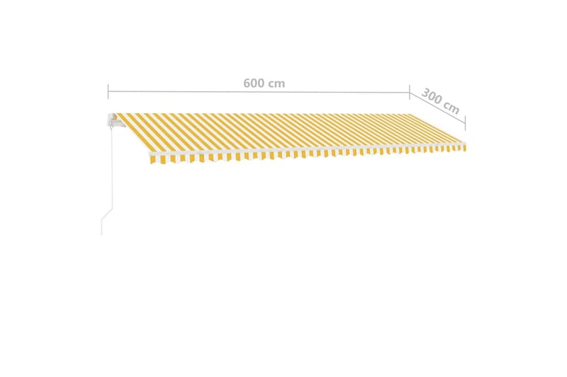 Vapaasti seisova sisäänkelattava markiisi 600x300 cm - Puutarhakalusteet - Aurinkosuoja - Markiisi
 - Terassimarkiisi