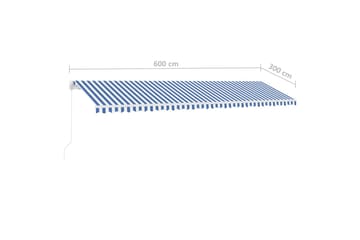 Vapaasti seisova sisäänkelattava markiisi 600x300 cm - Puutarhakalusteet - Aurinkosuoja - Markiisi
 - Terassimarkiisi