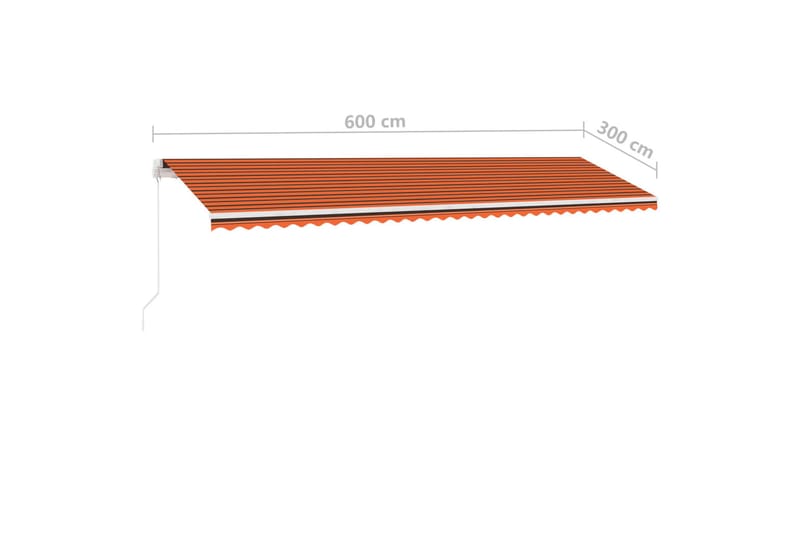 Vapaasti seisova sisäänkelattava markiisi 600x300 cm - Puutarhakalusteet - Aurinkosuoja - Markiisi
 - Terassimarkiisi
