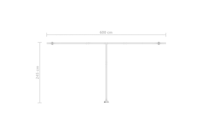Vapaasti seisova sisäänkelattava markiisi 600x350 cm - Keltainen - Puutarhakalusteet - Aurinkosuoja - Markiisi
 - Terassimarkiisi