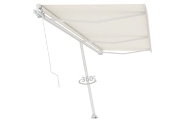 Vapaasti seisova sisäänkelattava markiisi 600x350 cm kerma - Puutarhakalusteet - Aurinkosuoja - Markiisi
 - Terassimarkiisi