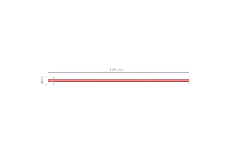 Voimistelutanko 125 cm teräs punainen - Terassimarkiisi - Markiisi
 - Parvekemarkiisi - Ikkunatarvikkeet