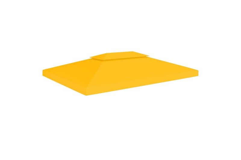 2-kerroksinen huvimajan katto 310 g/mÂ² 4x3 m keltainen - Puutarhakalusteet - Aurinkosuoja - Paviljonki - Paviljongin katos