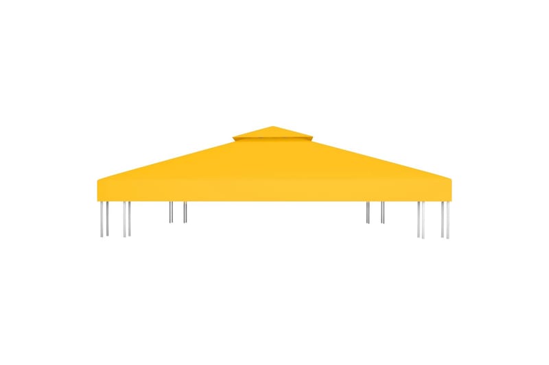 2-kerroksinen huvimajan katto 310 g/mÂ² 4x3 m keltainen - Puutarhakalusteet - Aurinkosuoja - Paviljonki - Paviljongin katos