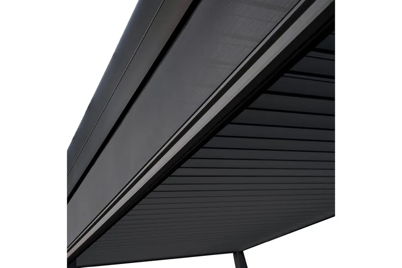 Alasvedettävä Paviljongin Seinä Mirador 4m Harmaa - Puutarhakalusteet - Aurinkosuoja - Paviljonki