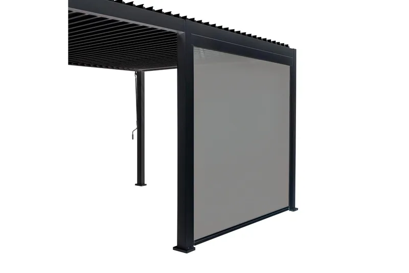 Alasvedettävä Paviljongin Seinä Mirador 4m Harmaa - Puutarhakalusteet - Aurinkosuoja - Paviljonki