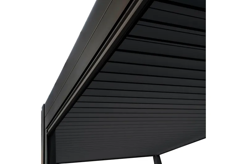 Alasvedettävä paviljongin seinä Mirador 3m Harmaa - Puutarhakalusteet - Aurinkosuoja - Paviljonki