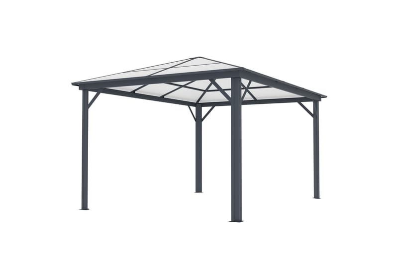 Fornorth Paviljonki 300x395x251 cm - Tumma Harmaa - Puutarhakalusteet - Aurinkosuoja - Paviljonki - Paviljonki katoksella