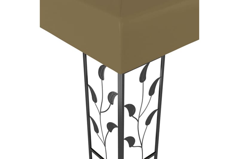 Huvimaja 3x3 m ruskeanharmaa 180 g/m² - Taupe - Puutarhakalusteet - Aurinkosuoja - Paviljonki