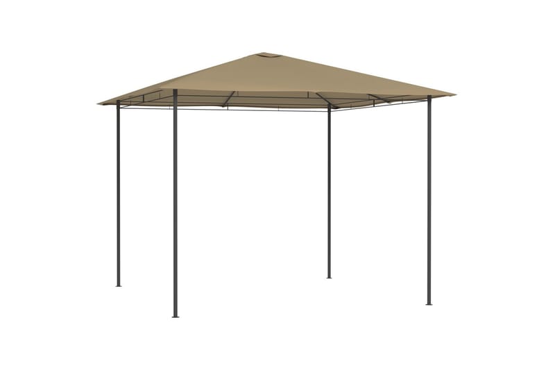 Huvimaja 3x3x2,6 m harmaanruskea 160 g/m² - Puutarhakalusteet - Aurinkosuoja - Paviljonki