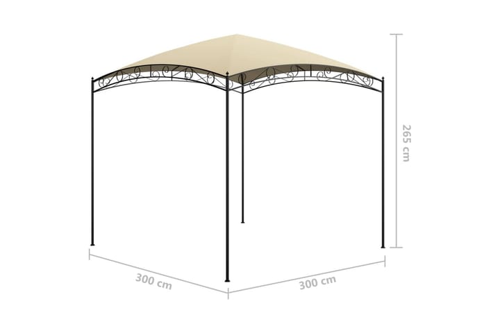 Huvimaja 3x3x2,65 m kerma 180 g/m² - Paviljonki - Kokonainen paviljonki