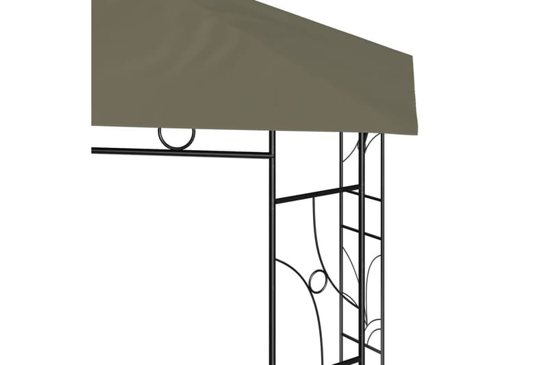 Huvimaja 3x3x2,7 m harmaanruskea 160 g/m² - Puutarhakalusteet - Aurinkosuoja - Paviljonki