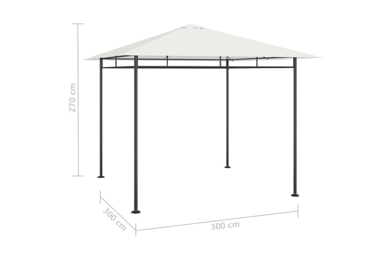 Huvimaja 3x3x2,7 m kerma 180 g/m² - Kerma - Paviljonki - Kokonainen paviljonki